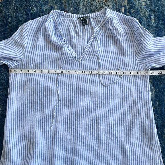Roots linen striped peasant top NWOT - Picture 4 of 9